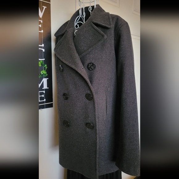 Woman's  Wool  Dress Coat Size 10/Gray - Picture 9 of 11